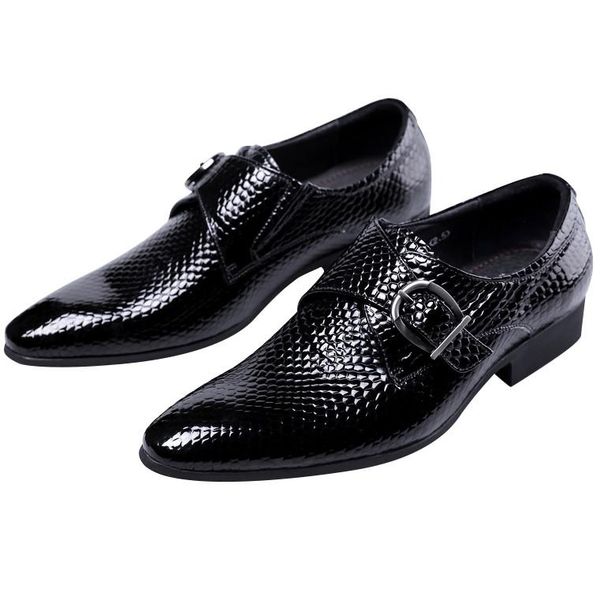 serpentine black mens dress shoes mens business shoes patent leather formal wedding party with buckle
serpentine black mens dress shoes mens business shoes patent leather formal wedding party with buckle