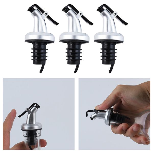 3 pieces bottle pourers oil wine liquor dispenser pour spoutspourers with plastic dust caps for kitchen bar
3 pieces bottle pourers oil wine liquor dispenser pour spoutspourers with plastic dust caps for kitchen bar