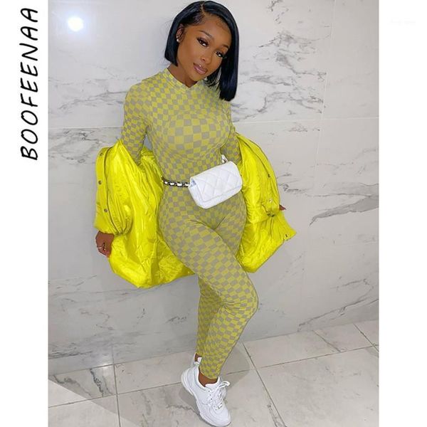 boofeenaa yellow checkerboard print jumpsuits one piece outfit 2020 spring wear plaid long sleeve bodycon romper c87-ae651, Black;white
boofeenaa yellow checkerboard print jumpsuits one piece outfit 2020 spring wear plaid long sleeve bodycon romper c87-ae651, Black;white