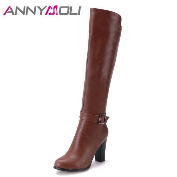 boots annymoli winter knee high shoes riding for women buckle thick heel tall with zipper female footwear black1, Black
boots annymoli winter knee high shoes riding for women buckle thick heel tall with zipper female footwear black1, Black