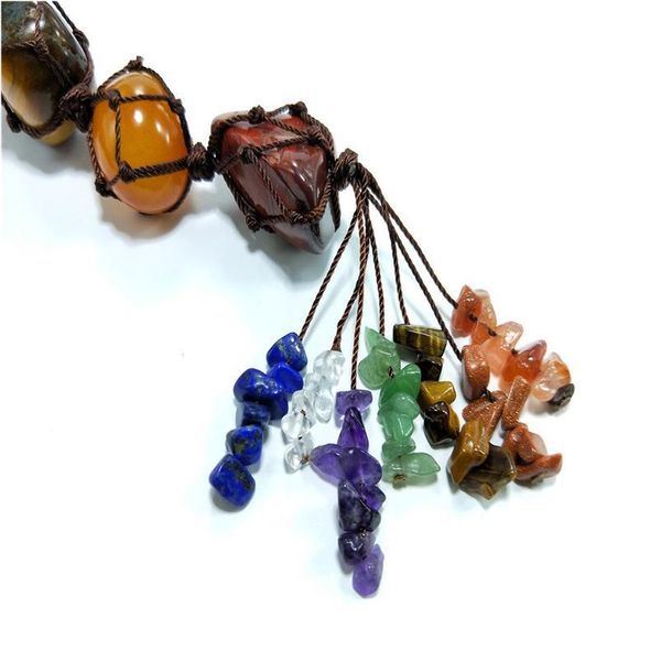7 chakra tumbled tassel spiritual meditation hanging/window/feng shui ornament healing reiki stones car/home de jllwei, Black
7 chakra tumbled tassel spiritual meditation hanging/window/feng shui ornament healing reiki stones car/home de jllwei, Black