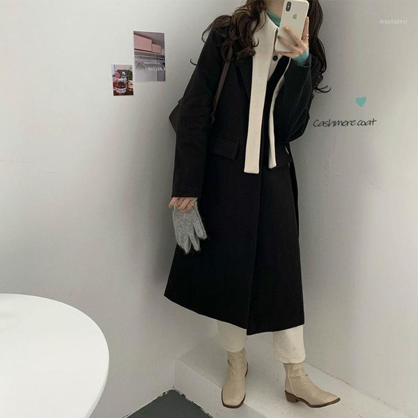 snordic women autumn winter long cashmere blazer-coat jacket patchwork wool overcoat cotton liner cardigan outerwear1, Black
snordic women autumn winter long cashmere blazer-coat jacket patchwork wool overcoat cotton liner cardigan outerwear1, Black