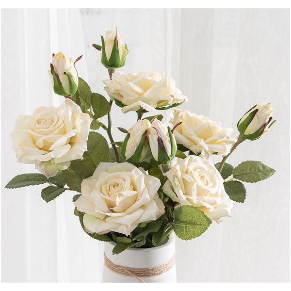 47cm white rose artificial flowers bouquet silk big flower head with bud autumn home wedding decoration fall fake flower branch f wmteoz
47cm white rose artificial flowers bouquet silk big flower head with bud autumn home wedding decoration fall fake flower branch f wmteoz