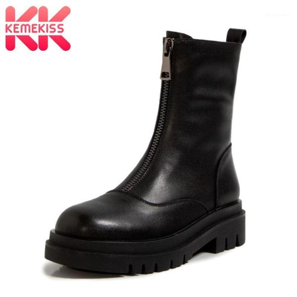 boots kemekiss real leather women mid calf zipper round toe shoes winter warm fashion party footwear size 34-401, Black
boots kemekiss real leather women mid calf zipper round toe shoes winter warm fashion party footwear size 34-401, Black