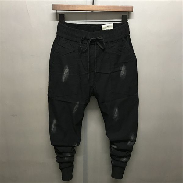 summer new black feathers print men's pencil pants elastic cotton linen ankle-length causal harem trousers middle waist boy
summer new black feathers print men's pencil pants elastic cotton linen ankle-length causal harem trousers middle waist boy