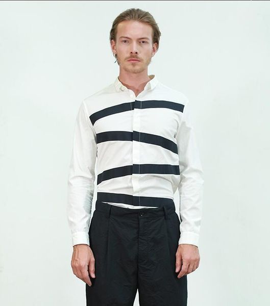 customized plus size s-6xl new male hair stylist fashion retro design sensitive stripe slim stitching long sleeve shirt1, White;black
customized plus size s-6xl new male hair stylist fashion retro design sensitive stripe slim stitching long sleeve shirt1, White;black