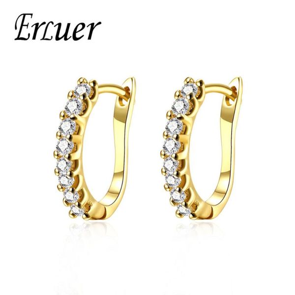 erluer summer style hoop huggie women crystal zircon small hoop earrings gold color brincos wedding party jewelry aros, Golden;silver
erluer summer style hoop huggie women crystal zircon small hoop earrings gold color brincos wedding party jewelry aros, Golden;silver