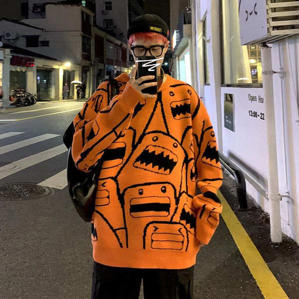 men pullovers sweater autumn winter male japan korea streetwear youth fashion casual hip hop couple knitting sweater c1222, Black
men pullovers sweater autumn winter male japan korea streetwear youth fashion casual hip hop couple knitting sweater c1222, Black