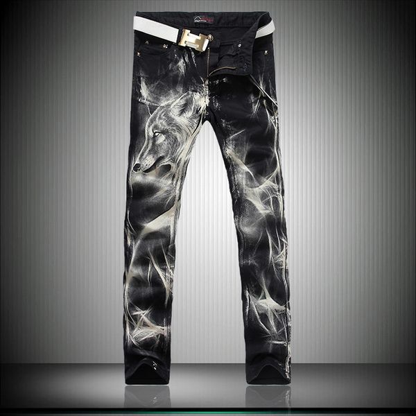 uccvn new men's thin korean and jeans printed stretch slim flower pants night club jeans in wolf spring and summer 2019, Blue
uccvn new men's thin korean and jeans printed stretch slim flower pants night club jeans in wolf spring and summer 2019, Blue
