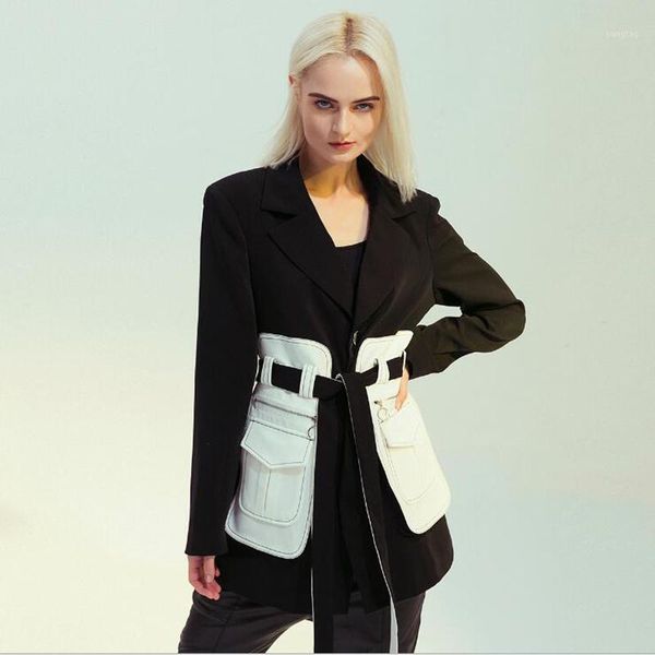 maylofuer black and white film sense retro nostalgic black block white contrast waistband medium length blazer with belt1, Tan;black
maylofuer black and white film sense retro nostalgic black block white contrast waistband medium length blazer with belt1, Tan;black