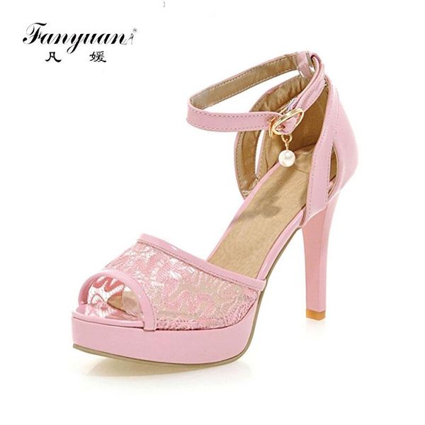 dress shoes fanyuan sandals lace upper big size 46 fashion platform women thin high heel wedding girls white pink black
dress shoes fanyuan sandals lace upper big size 46 fashion platform women thin high heel wedding girls white pink black