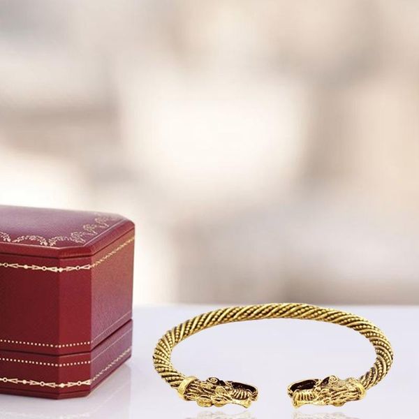 bangle wolf head bracelet viking magic dragon animal men jewelry wristband cuff bracelets for women, Black
bangle wolf head bracelet viking magic dragon animal men jewelry wristband cuff bracelets for women, Black