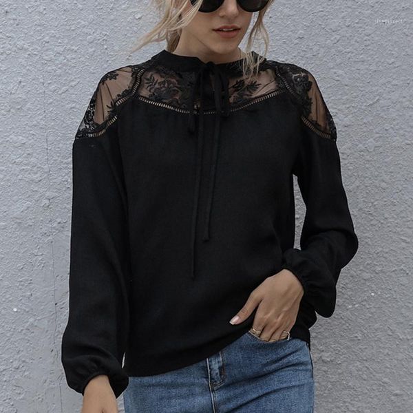 autumn / winter 2021 new casual women's solid color splicing chiffon blouses lantern sleeve lace embroidered shirts1, White
autumn / winter 2021 new casual women's solid color splicing chiffon blouses lantern sleeve lace embroidered shirts1, White