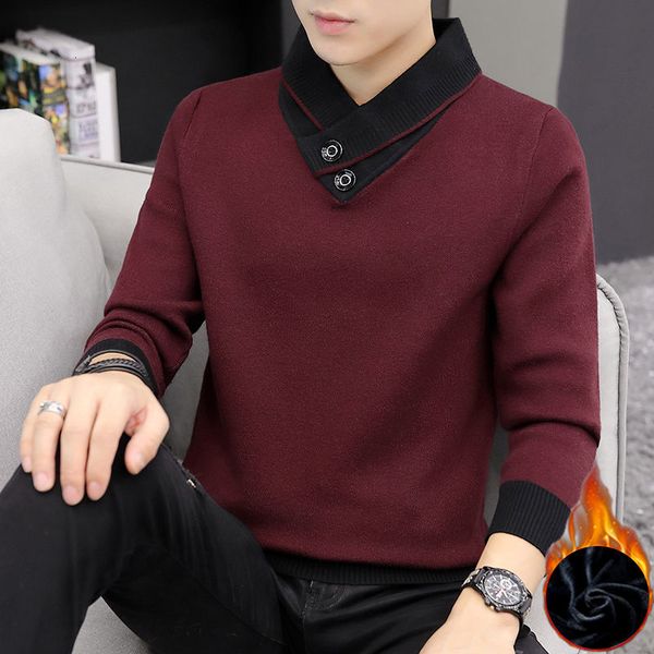 2021 new men's blouse autumn/winter fashion large small lapel size thin/in addition to velvet man's wool sweater 2w6z, White;black
2021 new men's blouse autumn/winter fashion large small lapel size thin/in addition to velvet man's wool sweater 2w6z, White;black