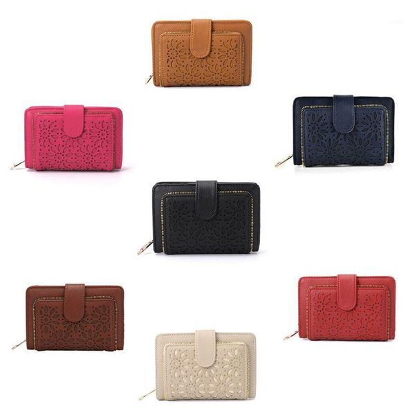 women vintage hollow coin card key short wallet pouch mini purse change bag1, Red;black
women vintage hollow coin card key short wallet pouch mini purse change bag1, Red;black