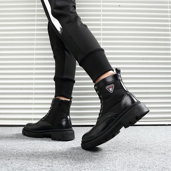 misalwa men's motorcycle boots high men work boots pu leather combat mens boots middle heel height increase military shoes 201102, Black
misalwa men's motorcycle boots high men work boots pu leather combat mens boots middle heel height increase military shoes 201102, Black