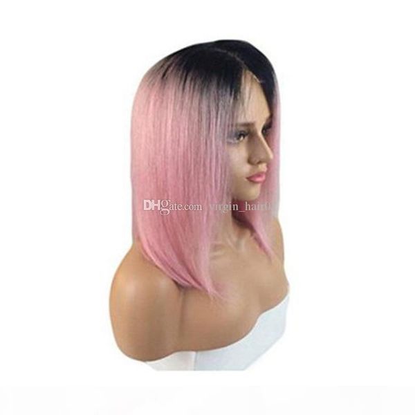 1b pink dark root vrigin human hair ombre bob full lace wig and lace front wig 1b pink silky straight ing, Black;brown
1b pink dark root vrigin human hair ombre bob full lace wig and lace front wig 1b pink silky straight ing, Black;brown