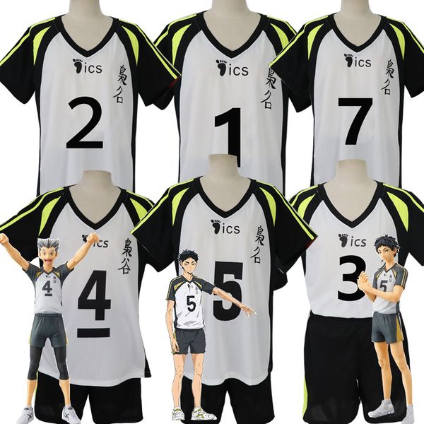 no.5 akaashi keiji no.4 bokuto koutarou volleyball uniform cosplay haikyuu fukurodani academy jersey volleyball team shorts, Black
no.5 akaashi keiji no.4 bokuto koutarou volleyball uniform cosplay haikyuu fukurodani academy jersey volleyball team shorts, Black