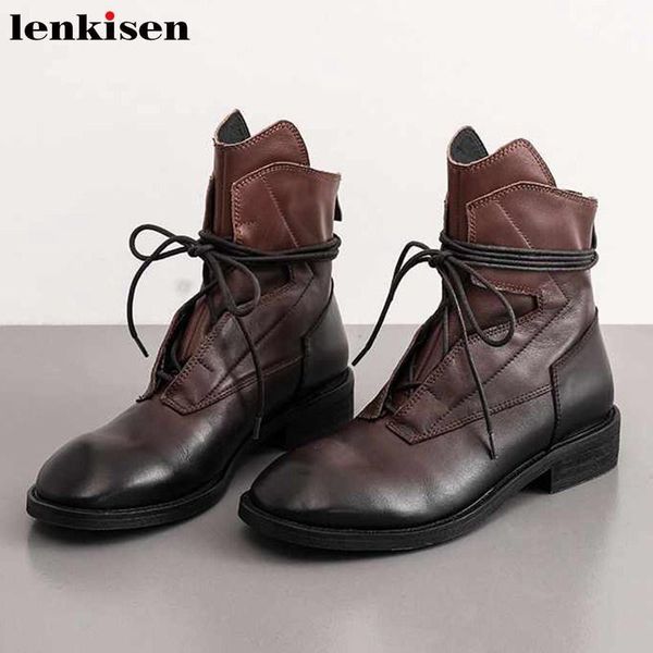 boots lenkisen big size genuine leather vintage western lace up round toe med heels winter keep warm leisure ankle l2f51, Black
boots lenkisen big size genuine leather vintage western lace up round toe med heels winter keep warm leisure ankle l2f51, Black