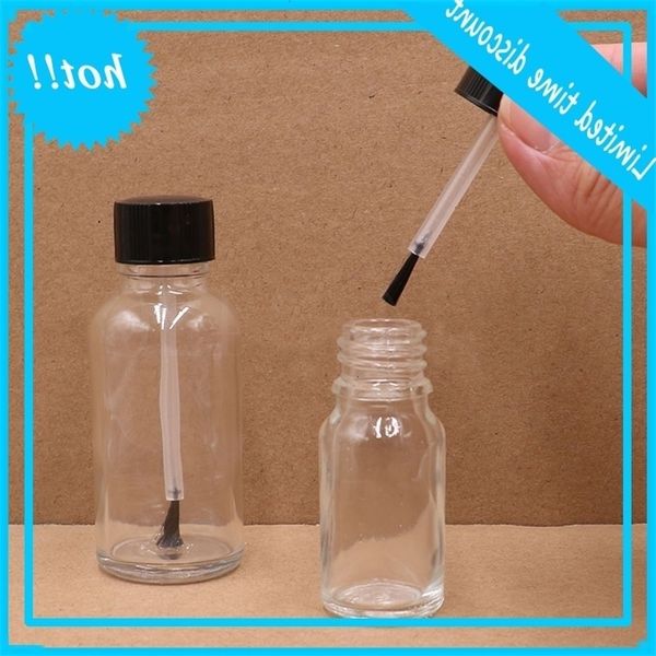 empty clear glass bottle(with black cap brush) for art nail polish liquid blush and glue 5ml to 50ml
empty clear glass bottle(with black cap brush) for art nail polish liquid blush and glue 5ml to 50ml