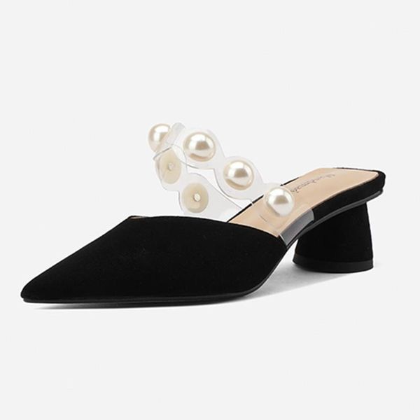 slippers genuine leather poined toe high heels ladies pearl women summer pumps for walking home casual party shoes woman, Black
slippers genuine leather poined toe high heels ladies pearl women summer pumps for walking home casual party shoes woman, Black