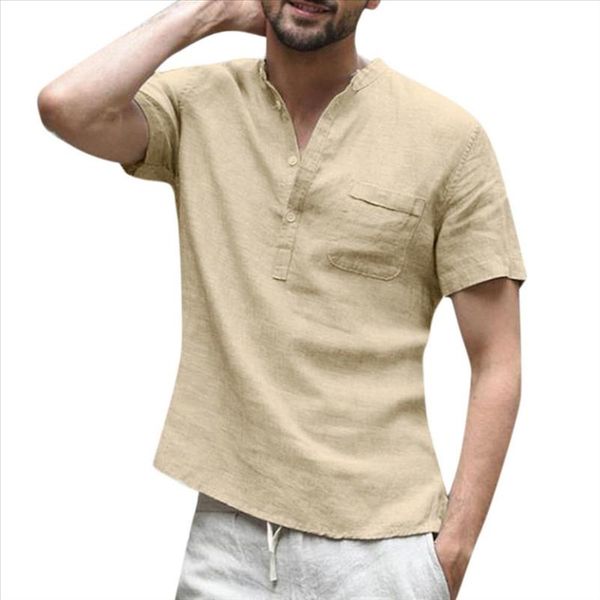 men casual blouse shirt mens baggy cotton linen soild color short sleeve retro shirts blouse o neck linen shirt for summer, White;black
men casual blouse shirt mens baggy cotton linen soild color short sleeve retro shirts blouse o neck linen shirt for summer, White;black
