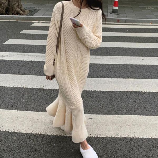 fashion women autumn winter sweater dress 2020 loose o-neck warm long female full sleeve knitted mermaid dress vestidos ds2131, Black;gray
fashion women autumn winter sweater dress 2020 loose o-neck warm long female full sleeve knitted mermaid dress vestidos ds2131, Black;gray