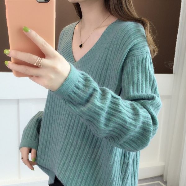 women's sweater loose 2020 autumn new long sleeve korean style v-neck lazy pullover pullover pulloverpulloverknitted base shirt early s, White;black
women's sweater loose 2020 autumn new long sleeve korean style v-neck lazy pullover pullover pulloverpulloverknitted base shirt early s, White;black
