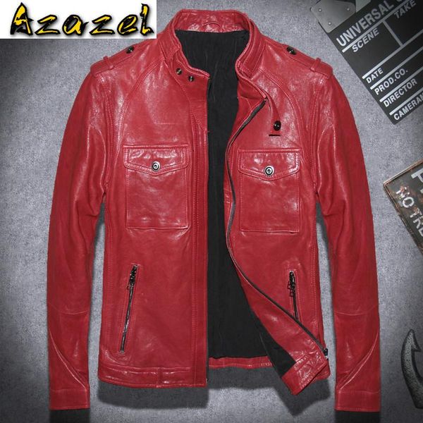 men's genuine leather jacket men vintage 100% real sheepskin coat biker motorcycle jacket spring autumn chaqueta cuero hombre, Black
men's genuine leather jacket men vintage 100% real sheepskin coat biker motorcycle jacket spring autumn chaqueta cuero hombre, Black