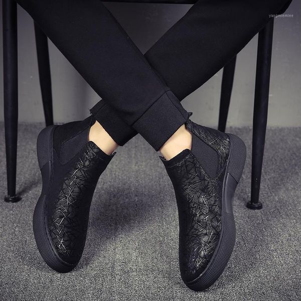 men's fashion breathable boots soft leather shoes flats platform ankle botines hombre bota masculina male1, Black
men's fashion breathable boots soft leather shoes flats platform ankle botines hombre bota masculina male1, Black