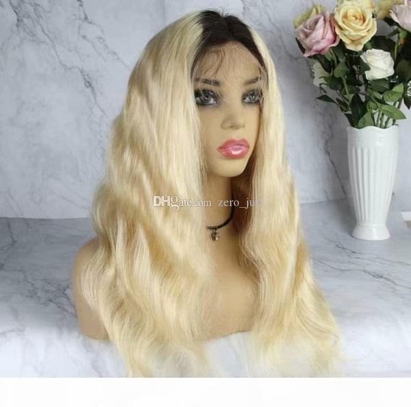 glueless human hair full lace blonde wig ombre color 1b 613 two tone natural wave front lace wigs dark root with baby hair, Black;brown
glueless human hair full lace blonde wig ombre color 1b 613 two tone natural wave front lace wigs dark root with baby hair, Black;brown