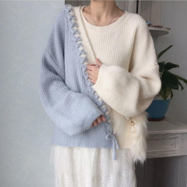 2021 retail hit color pullover korean women's cross lace up to mesh long sleeve spring sweater p2132 o1ag, White;black
2021 retail hit color pullover korean women's cross lace up to mesh long sleeve spring sweater p2132 o1ag, White;black