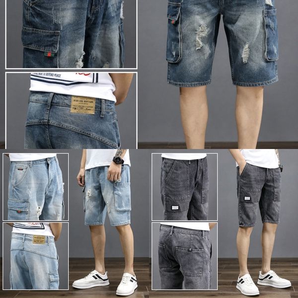 dsrep 2020 summer thin perforated denim shorts shortsfashion korean shorts men men's men's slim casual fit five point pants and 23, Blue
dsrep 2020 summer thin perforated denim shorts shortsfashion korean shorts men men's men's slim casual fit five point pants and 23, Blue