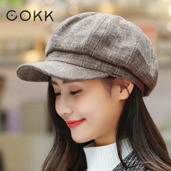 cokk newsboy cap women autumn winter octagonal caps artist painter hats for women men beret peaked cap female male vintage plaid y200602, Blue;gray
cokk newsboy cap women autumn winter octagonal caps artist painter hats for women men beret peaked cap female male vintage plaid y200602, Blue;gray