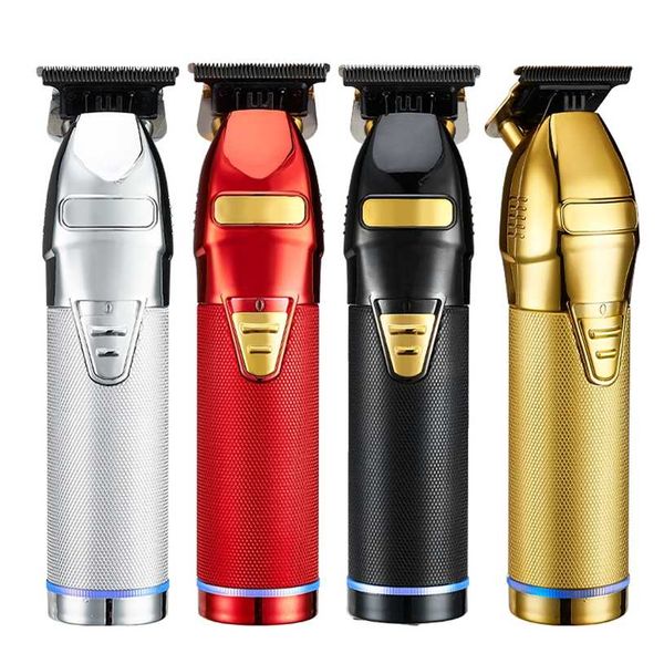 

Professional Hair Trimmer Gold Electric For Men Cordless Rechargeable Shaver Barber Cutting Machine T Styling 211229, Black