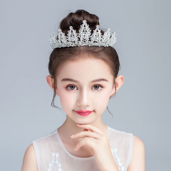 scrystal princess korean version of children's headdress crown girl middle school big children flower child show hair accessories s, Silver
scrystal princess korean version of children's headdress crown girl middle school big children flower child show hair accessories s, Silver