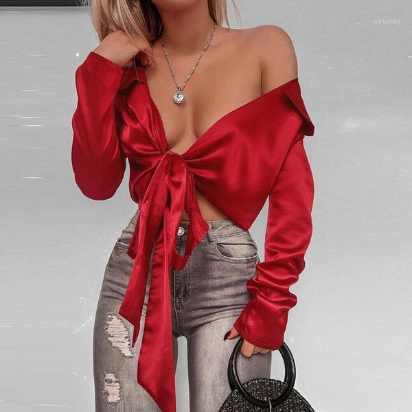 women's blouses & shirts women girls satin lace blouse short deep v neck slim crop cropped long sleeve women's blouses1, White
women's blouses & shirts women girls satin lace blouse short deep v neck slim crop cropped long sleeve women's blouses1, White