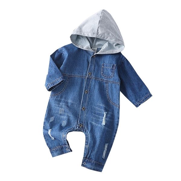 spring autumn clothes newborn baby romper hooded denim jumpsuit for baby boys clothes baby clothes kids costume 2020 new t200706, Blue 
spring autumn clothes newborn baby romper hooded denim jumpsuit for baby boys clothes baby clothes kids costume 2020 new t200706, Blue