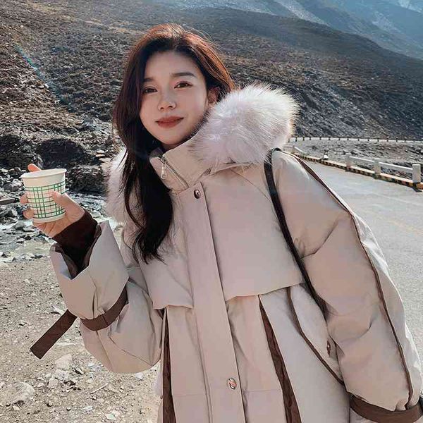 women's down & parkas winter new windproof and warm down padded jacket mid-length large fur collar women xj3i, Black
women's down & parkas winter new windproof and warm down padded jacket mid-length large fur collar women xj3i, Black