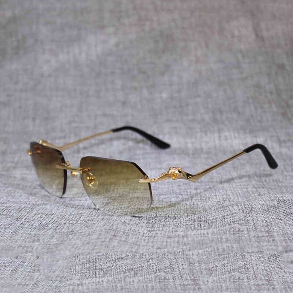 2022 factory wholesale new leopard style rimless sunglasses men square glasses clear glass frame for women reading outdoor shades culos gafa, White;black
2022 factory wholesale new leopard style rimless sunglasses men square glasses clear glass frame for women reading outdoor shades culos gafa, White;black