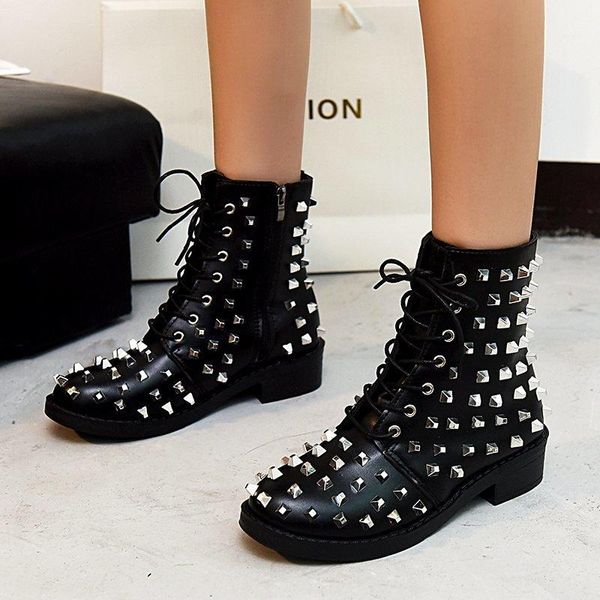 boots ladies thick-soled duck shoes british style fashion rivets ladies motorcycle short martin boots zapatos de mujer, Black
boots ladies thick-soled duck shoes british style fashion rivets ladies motorcycle short martin boots zapatos de mujer, Black