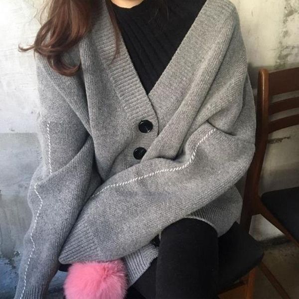 women's knits & tees spring autumn women sweater breasted buttons cardigan knitted jacket outwear female oversized sweaters, White
women's knits & tees spring autumn women sweater breasted buttons cardigan knitted jacket outwear female oversized sweaters, White