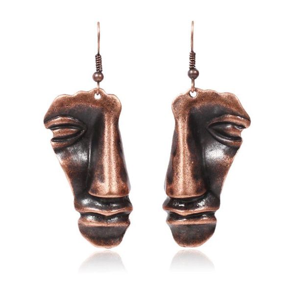 fashion antique bronze smooth plane abstract art face earrings for women jewelry, Silver
fashion antique bronze smooth plane abstract art face earrings for women jewelry, Silver