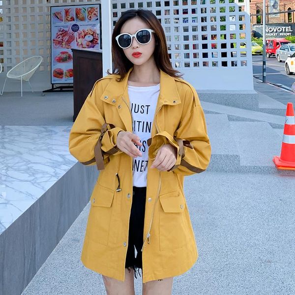 women's trench coats spring autumn fashion students coat short outerwear women loose cotton windbreaker plus size female casual lm238, Tan;black
women's trench coats spring autumn fashion students coat short outerwear women loose cotton windbreaker plus size female casual lm238, Tan;black