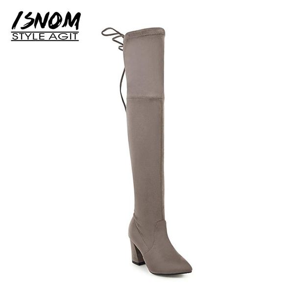 isnom high heels flock woman over the knee boot stretch lady long boot fashion female shoes autumn women big size 34-43, Black
isnom high heels flock woman over the knee boot stretch lady long boot fashion female shoes autumn women big size 34-43, Black