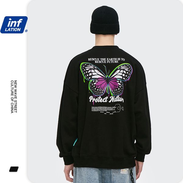 inf men's clothing | autumn and winter 2020 new fashion brand personalized butterfly letter printed terry bottom round collar men, Black
inf men's clothing | autumn and winter 2020 new fashion brand personalized butterfly letter printed terry bottom round collar men, Black
