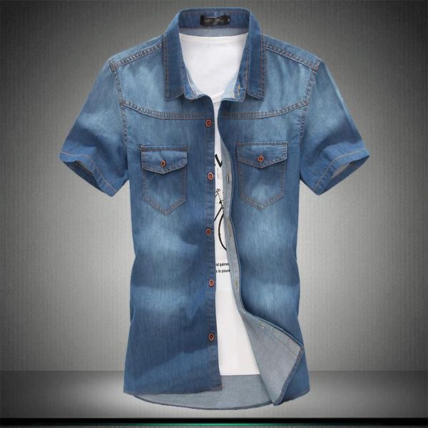 men's casual shirts plus asian size l-5xl 6xl 7xl 8xl 100% denim cotton shirt for short sleeves 2021 summer style fashion clothing, White;black
men's casual shirts plus asian size l-5xl 6xl 7xl 8xl 100% denim cotton shirt for short sleeves 2021 summer style fashion clothing, White;black