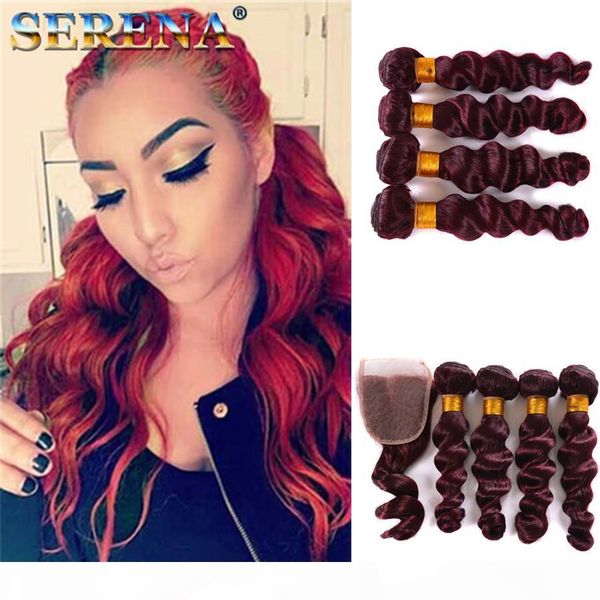 colorful tone 99j burgundy ombre brazilian human hair wefts with closure bundles loose wave wine red ombre 4x4 lace closure with 4 bundles, Black;brown
colorful tone 99j burgundy ombre brazilian human hair wefts with closure bundles loose wave wine red ombre 4x4 lace closure with 4 bundles, Black;brown