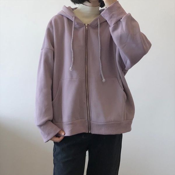 2020 spring autumn solid color sweatshirts women causal korean drop shoulder zipper loose hoodies student fleece harajuku, Black
2020 spring autumn solid color sweatshirts women causal korean drop shoulder zipper loose hoodies student fleece harajuku, Black