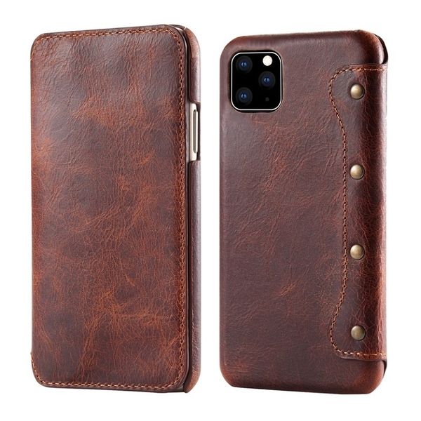 yxayn ретро роскошные кожаные для iphone12 mini 7 8 плюс x xr xs 11pro макс держатель телефона карты тонкий кошелек случае
